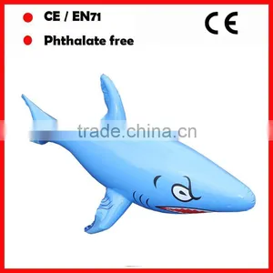 Blue Color PVC Inflatable Shark Toys for Kids Inflatable Pool Floating Animals thumbnail-1