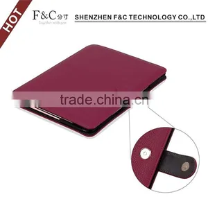 Shenzhen F&C Hand-crafted Premium PU Leather Material Folio Cover for Macbook Pro Case 11" 12" 13" 15" Compatible thumbnail-3