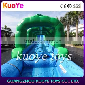 55mm Plato PVC Fireproof Inflatable Skyscraper Water Slides With Blue Crush 2 Lane Run thumbnail-1