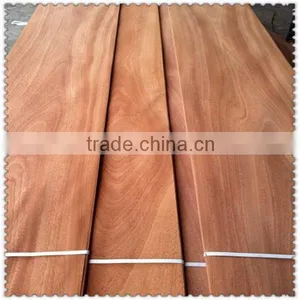 Natural Sapelli Wood Face Veneer Sapelli Veneer for Skateboard Veneer Factory thumbnail-1