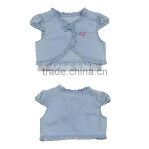Girls' Bleach Denim Blouse KS120008 thumbnail-1