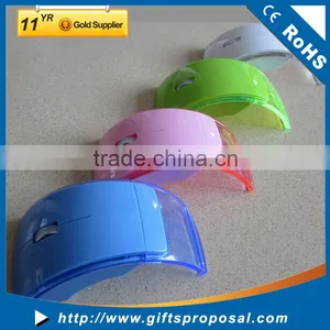 Best Selling Usb Mouse Mini Wireless Arc Folding Touch Mouse With Transparent Cover LED Lighting thumbnail-1