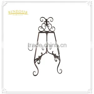 Custom Home Deco Elegant Wrought Iron Art Stand Display Easel thumbnail-1