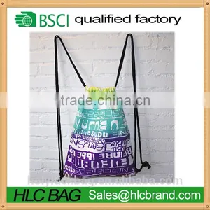 Fashion Heat Transfer Print Rainbow Drawstring Bag Reusable Rucksack thumbnail-5