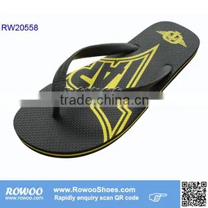 Black Simple EVA Man Flip Flops Slipper Beach Shoes thumbnail-1