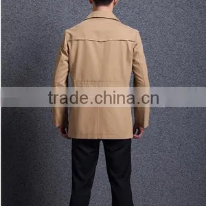 Manufacturers Selling Man Paragraph Dust Coat Grows in the Spring and Autumn Period and the New Lapel Leisure Fashion Personali thumbnail-2