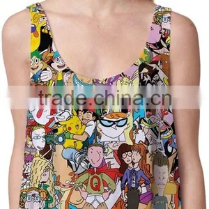 OEM Service Supply Type Print Fitness Tank Tops Women thumbnail-1