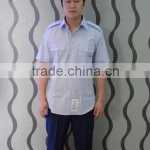 Light Blue Men's Short Sleeve Shirt Army Uniform thumbnail-2