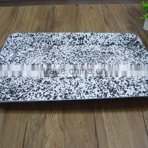 9094 Enamel Big Rectangle Tray With Speckle thumbnail-2