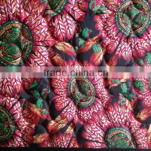Printed Waterproof Winter Thermal Double-faced Quilting Fabric for Women's Down Jacket thumbnail-1