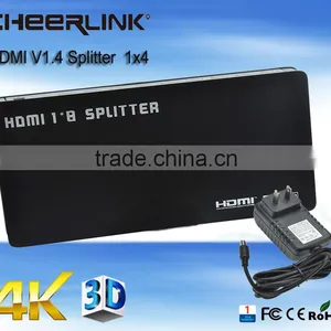 CHEERLINK UHD 2160P HD/3D HDMI Splitter 1x8 / Remote Control/black thumbnail-1