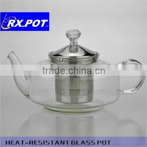700ml Borosilicate Glass Tea Pot, Clear Tea Glass Pot With Handle thumbnail-2