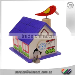 Multifunction DIY Painting Wooden Music Box & Piggy Bank Toy thumbnail-1