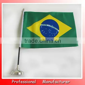 Good Quality Cheering Flag,20*30cm Advertising Flag,Brazil Table Stand Flag thumbnail-1
