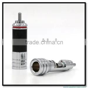 Hi End Rhodium-Plated RCA Carbon Fiber Plug Connector RCA Terminals Audio Player thumbnail-4
