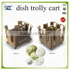 Hig Quality Dish Trolly Cart, Plate Storage Trolley, Plate Stacking Trolley thumbnail-1