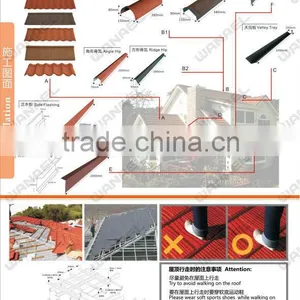 50 Years Warranty Wanael Stone Coated Roofing Tiles/steel Roofing Shingles/roof Finials and Ridge Tiles thumbnail-2