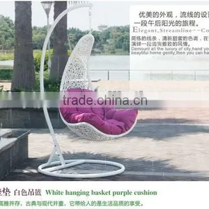 Indoor White Rattan Swing Chair for Living Room (YPS086) thumbnail-2