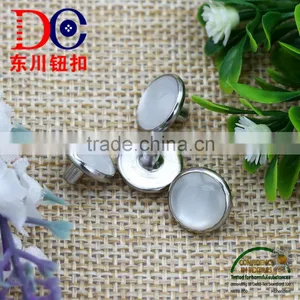Silver Button Metal Fastenings for Clothes With Inlaided Diamond,Snap Fastener for Coat thumbnail-3