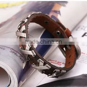 Simple Design Fashion Beauty Leather Bracelet Unisex Ancient Bracelet thumbnail-1