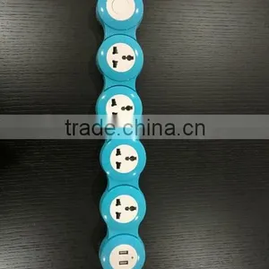 360 Degree Flexible European Plug Multi Way Extension Socket Bending Pivoting Power Strip thumbnail-5