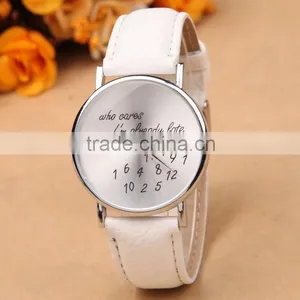 Who Cares White Women Watch Bracelet thumbnail-1