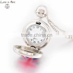 Custom Pocket Watches, Vintage us Flag Watche Necklace thumbnail-2