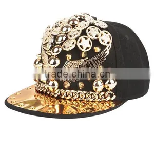 New Design Custom Metal Logo Snapback Hats For Sale thumbnail-3