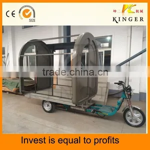 Electric Tricycle Food Vending Cart/Mobile Street Kiosk Cart for Sale/Food Processing Machine thumbnail-6