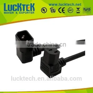 IEC 320 C14 Down Angle to C13 Down Angled Power Cord thumbnail-1