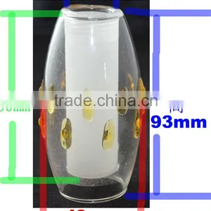 Double Wall Colored Glass Lamp Shade With Inside G9 Screw Inside Sandblasting Outside Clear thumbnail-6