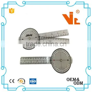 V-T018 360 Degree Clear Plastic Goniometer Protractor Medical Ruler Angle Ruler thumbnail-1