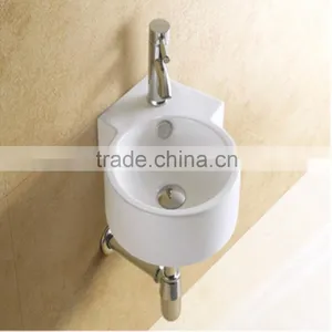 Hanging Ceramic Round Bathroom Sink thumbnail-2