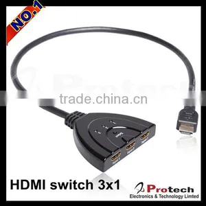Hdmi Switch 1x3 With 30cm Hdmi Cable PET0301D thumbnail-1