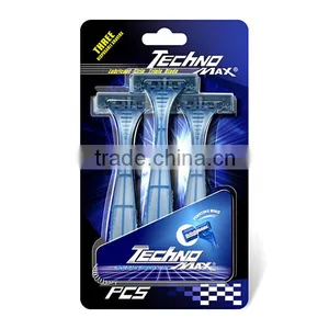 Triple Blades Disposable Shaving Razor Compared With Gillette Mach 3 thumbnail-3