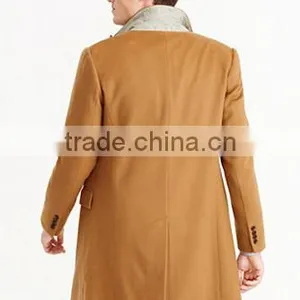 Most Handsome Slim Fit Custom Made Three Button Long Wool Coat for Men thumbnail-4