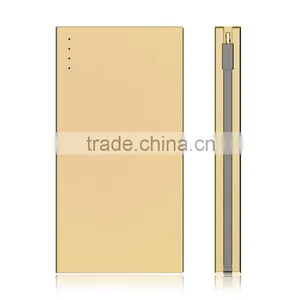 Trusda Portable High Capacity 10000mAh Power Bank Built in USB Cables Li-Polymer Battery Charger for Samsung Galaxy s6 thumbnail-1