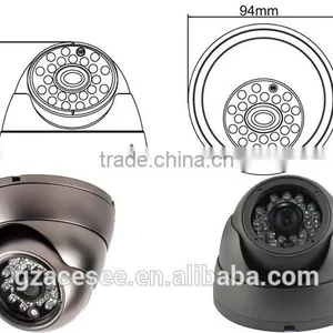 2015 ACESEE Best Selling 24pcs Led Fixed Iir Dome Analog Camera 800tvl thumbnail-2
