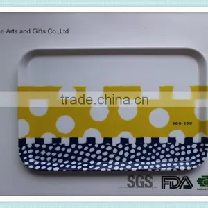 Personal Logo Print Rectangle Shape Plastic Melamine Cooking Plate thumbnail-1