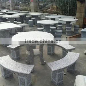 Hot Sale Black and Yellow Granite Stone Bench thumbnail-5