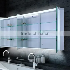 Eco Friendly Led Bracket Light Bathroom Cabinet With Double Sided Mirror Door thumbnail-1