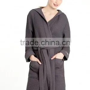 2015 New Arrival Women Printed Burn Out Coral Fleece Bathrobe Ladies Bath Gown Bobe thumbnail-3