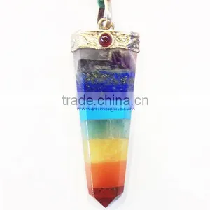Chakra Bonded Flat Pendants | Crystal Healing Jewelry Wholesale thumbnail-1