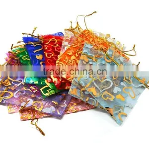 13*18cm In Stock Mixed Color Cheap Custom Drawstring Butterfly Organza Gift Bags Pouch Wholesale thumbnail-5
