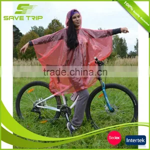 Clear or Coloured Good Quality Durable Outdoor Bicycle Bike Rain Coat thumbnail-1