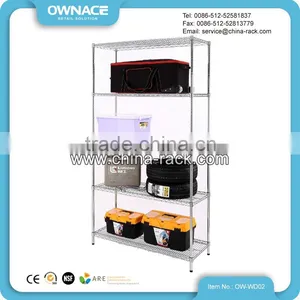 Adjustable Layers Chrome Carbon Steel Wire Mesh Shelving thumbnail-4