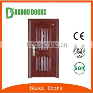 High Quality Fabricated Steel Door Cheap Exterior Steel Clad Door thumbnail-4