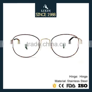 High Quality Retro Round Glasses Men Metal Eyeglasses Demi Color Prescription Lens Spectacle Optical Frames 307 thumbnail-2