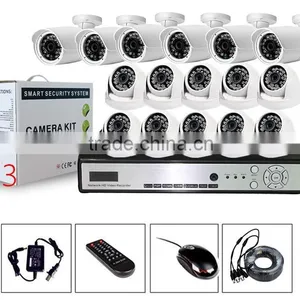 Cctv Housing Full hd Cctv Camera Cctv ip Camera HD H.264 P2p 720P 16ch IP Kits With 10pcs Domer&6pcs Bullet P2p ip Camera thumbnail-1