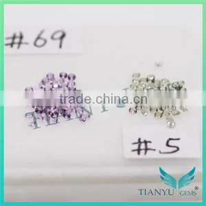 Free Samples Gems for Jewelry Artificial #69 Round Brilliant Cut Gemstone Price thumbnail-2